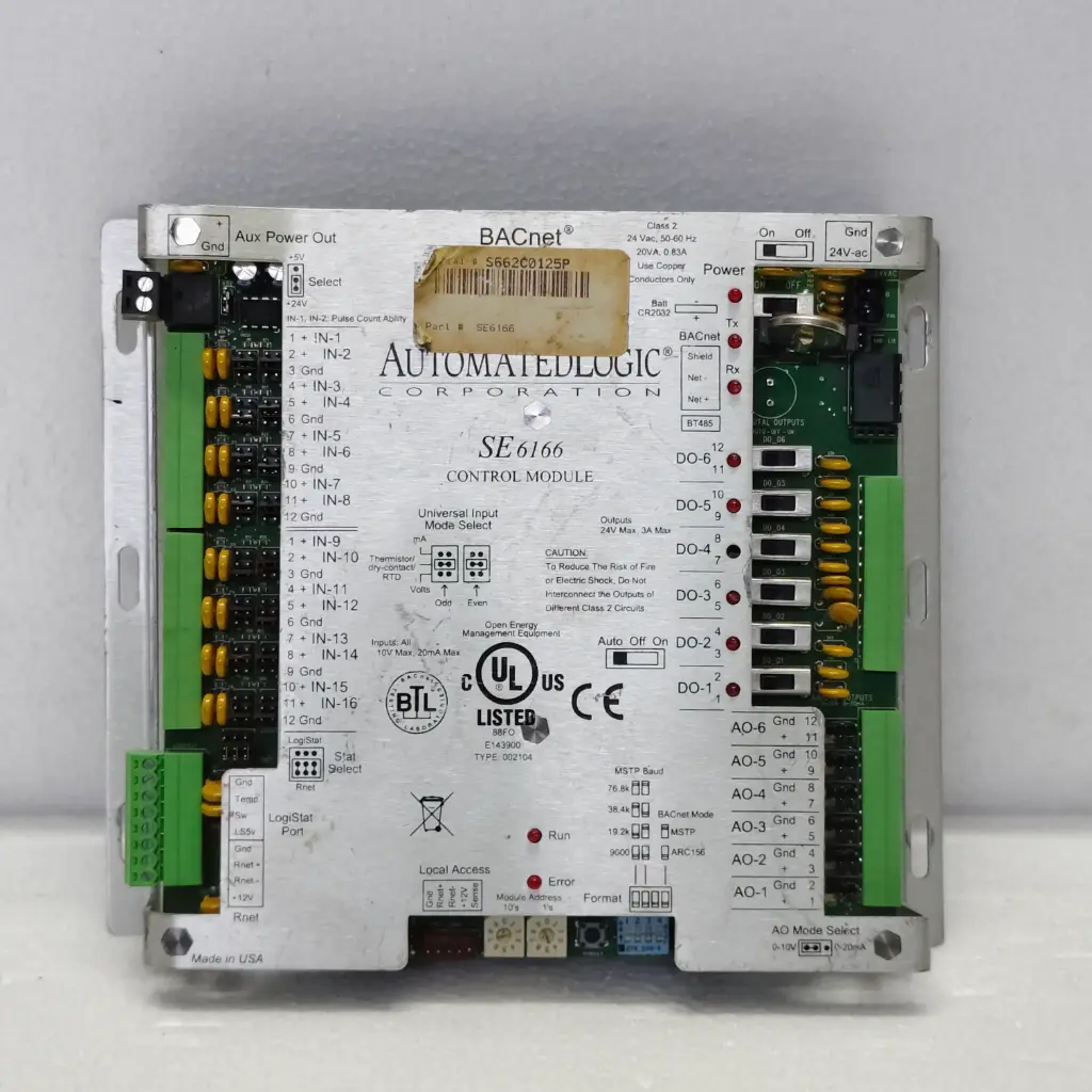 AUTOMATED LOGIC SE6166 BACNET CONTROL MODULE REV.9 $1995