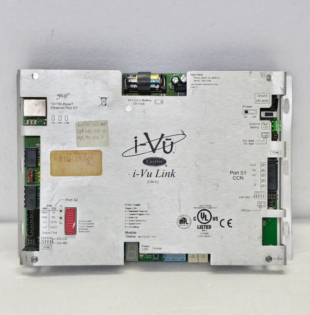 CARRIER I-VU LINK [CIV-L] NETWORK &I NTEGRATION REV.16 $895