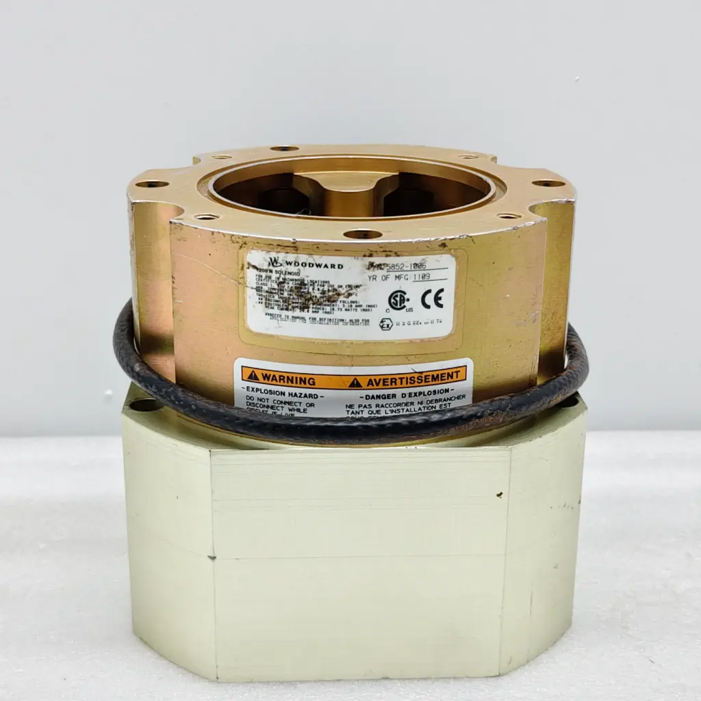 WOODWARD 1200 N SOLENOID OPERATED GAS ADMISSION VALVE P/N: 8402-255-AL REV: C $2795