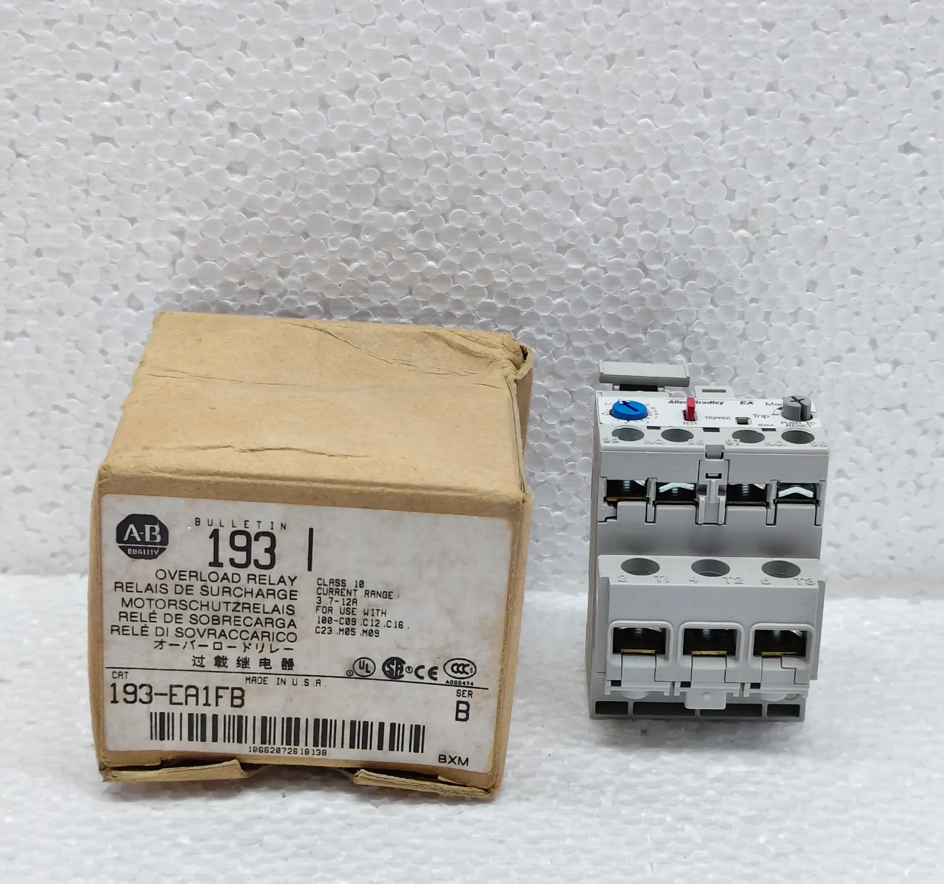 ALLEN-BRADLEY BULLETIN 193 OVERLOAD RELAY 193-EA1FB {1 PCS SOLD}