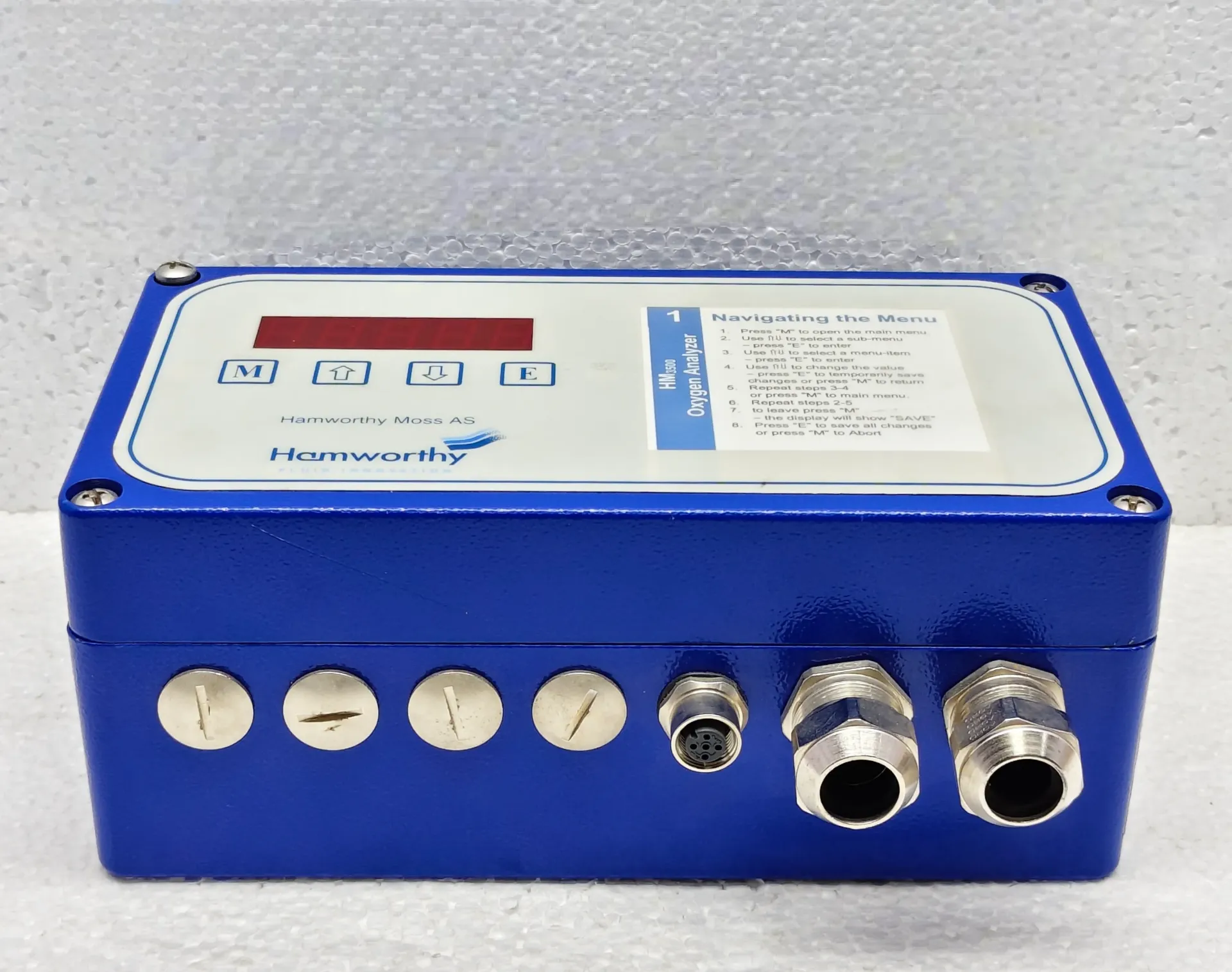 HAMWORTHY MOSS AS SBS 3500 OXYGEN ANALYZER ID: 01077