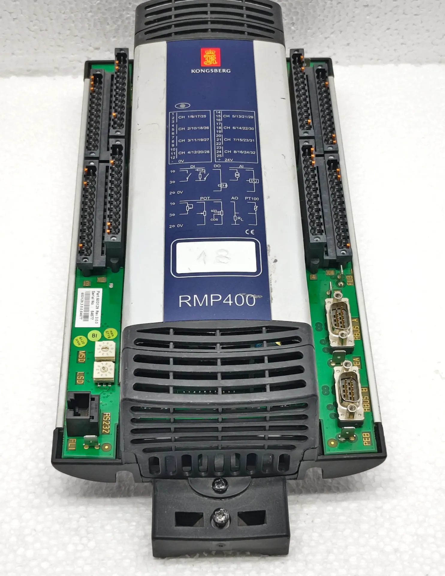 KONGSBERG RMP 400 REMOTE I/O MODULE P/N: 603129 REV: 3.0.0