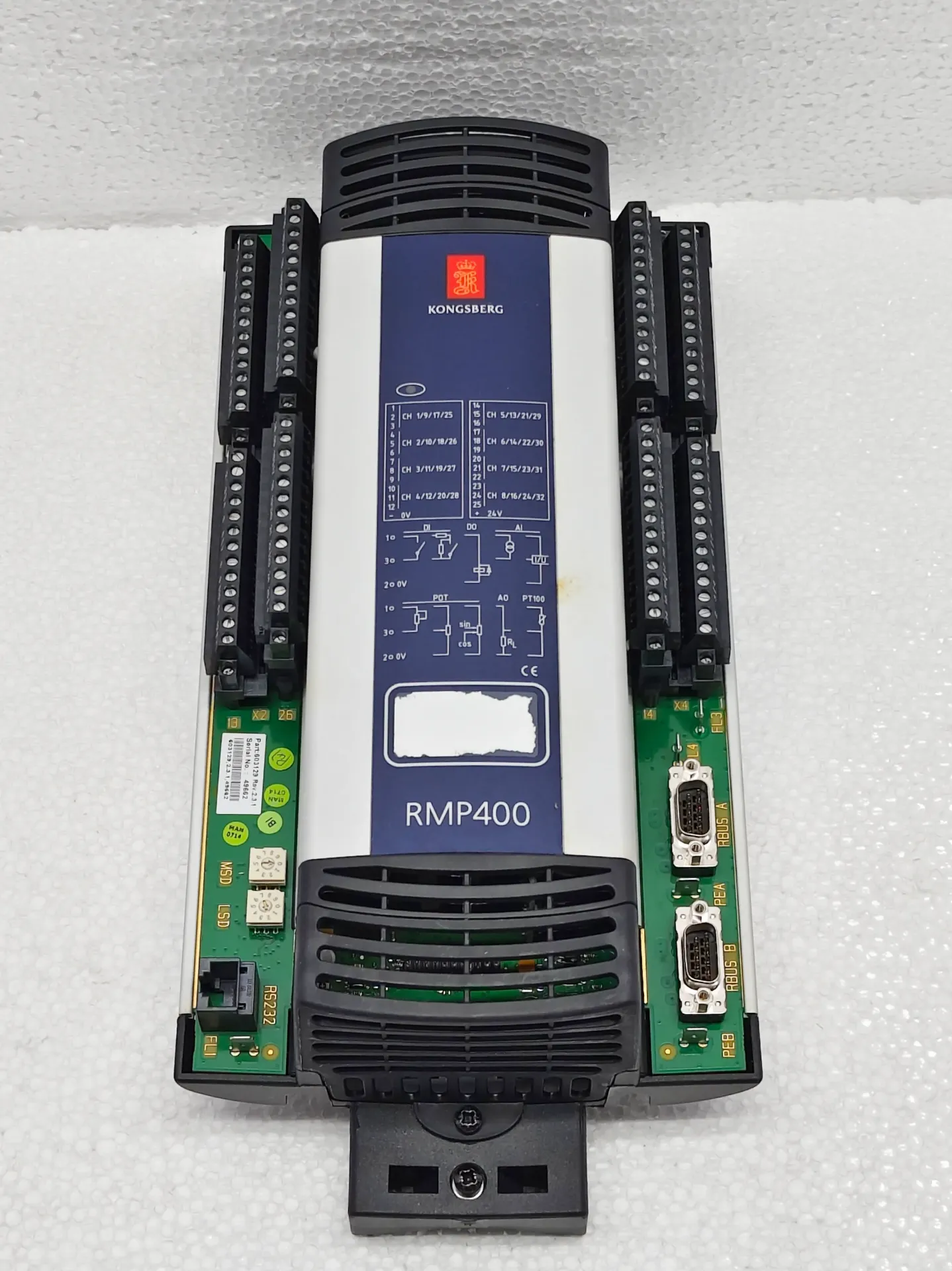 KONGSBERG RMP 400 REMOTE I/O MODULE P/N: 603129 REV: 2.3.1