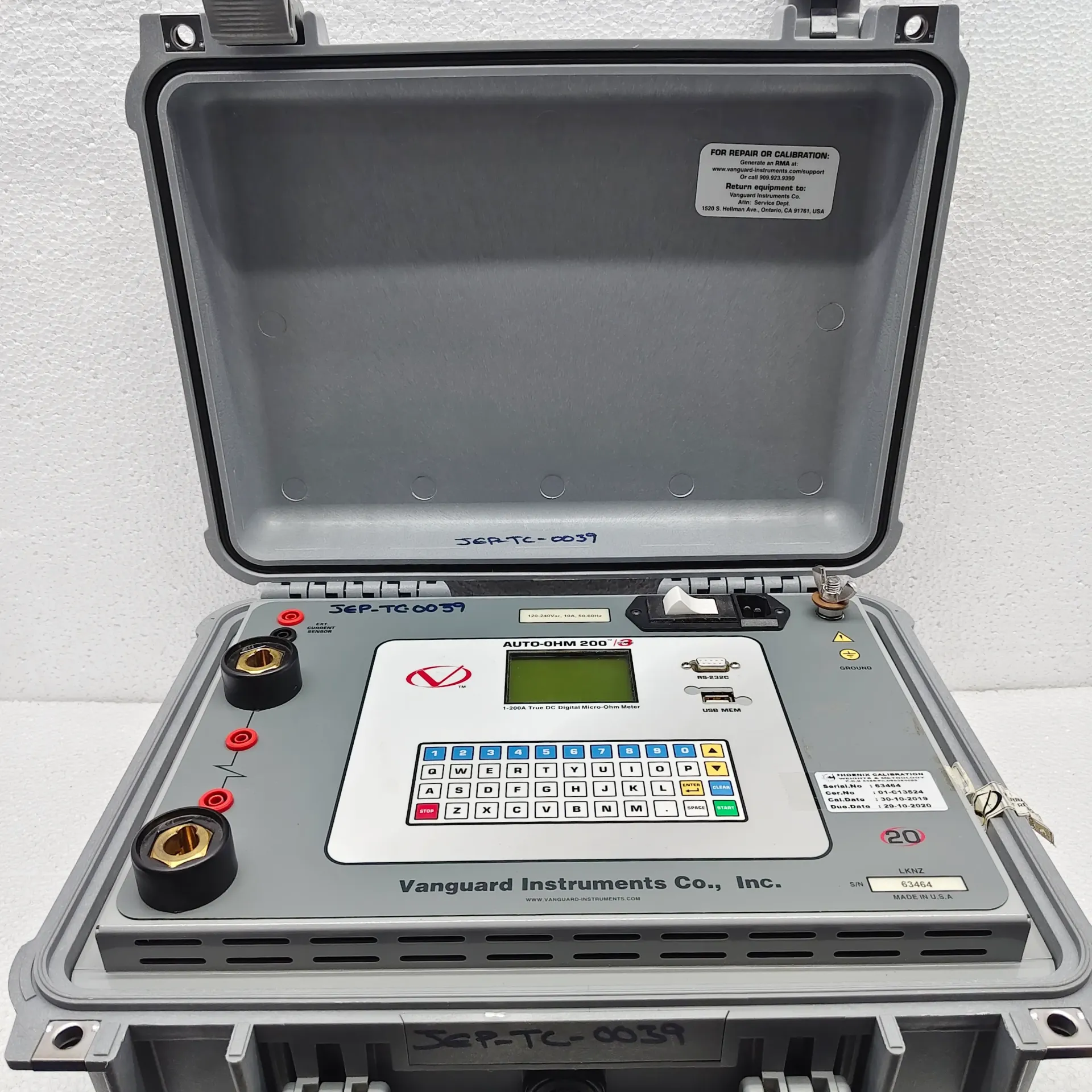 VANGUARD AUTO-OHM 200 S3 TRUE DC DIGITAL MICRO-OHM METER
