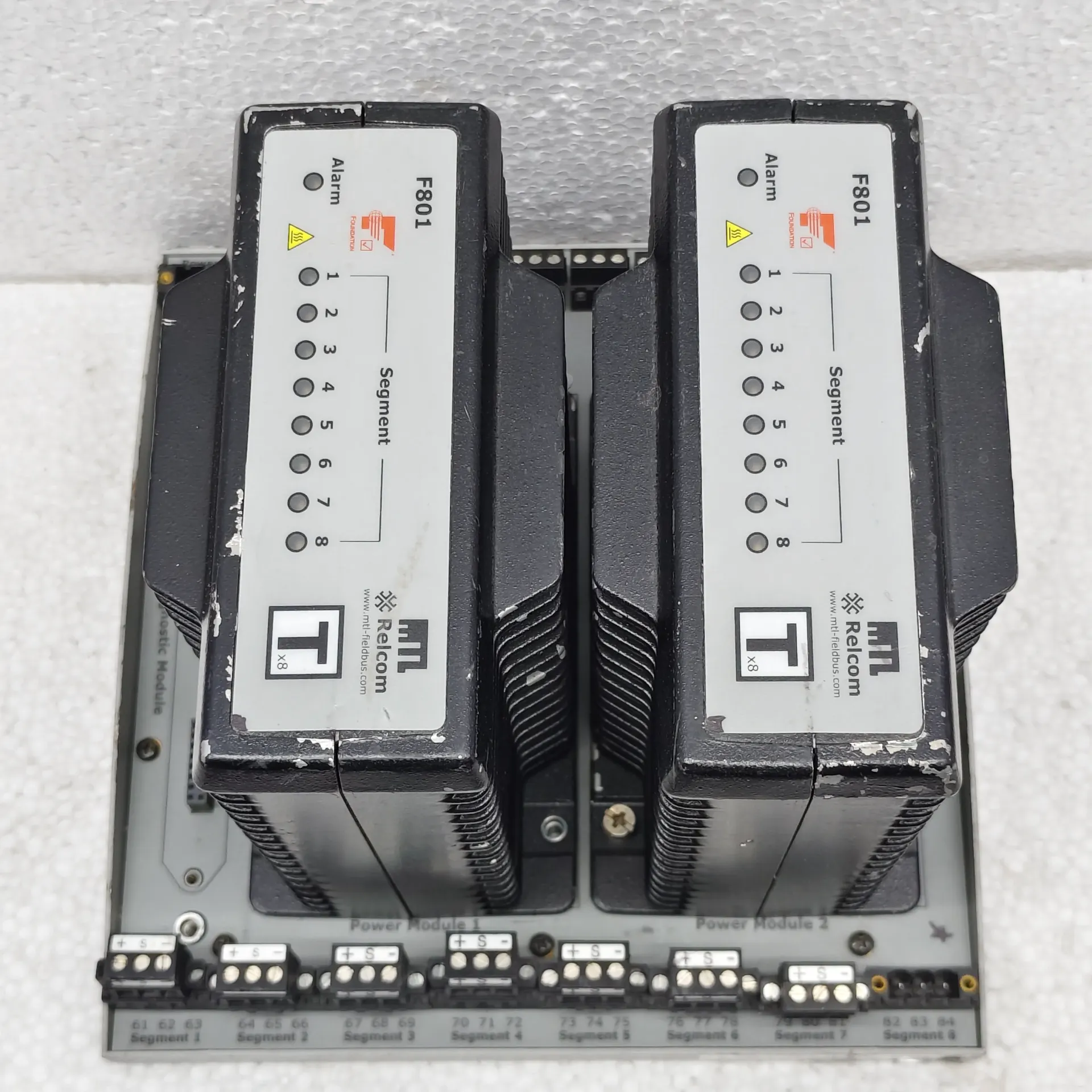RELCOM FIELDBUS POWER SUPPLY CARRIER F892-CA DIAGNOSTIC MODULE