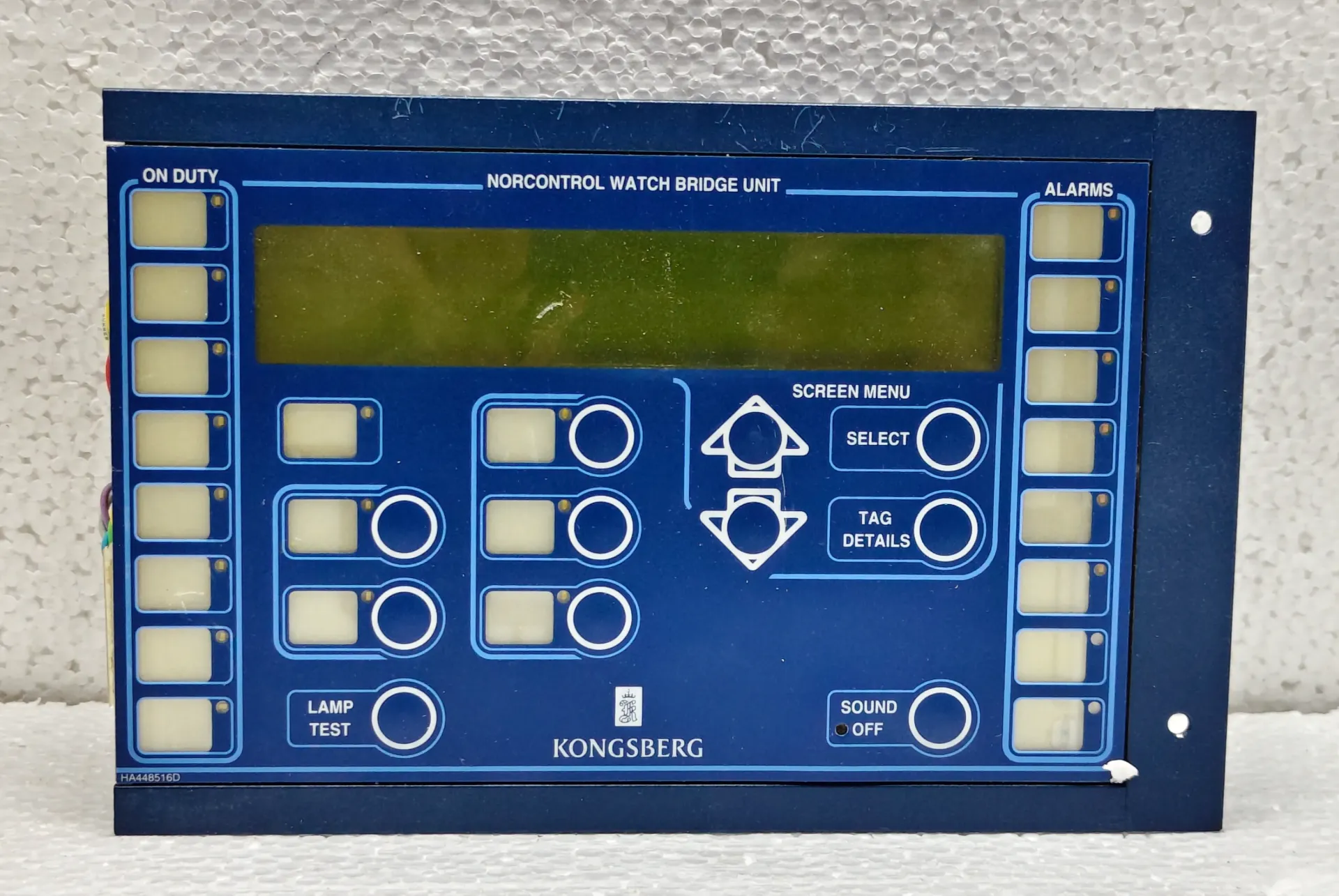 KONGSBERG NORCONTROL WATCH BRIDGE UNIT WBU DISPLAY PN: 8100114 REV: K1
