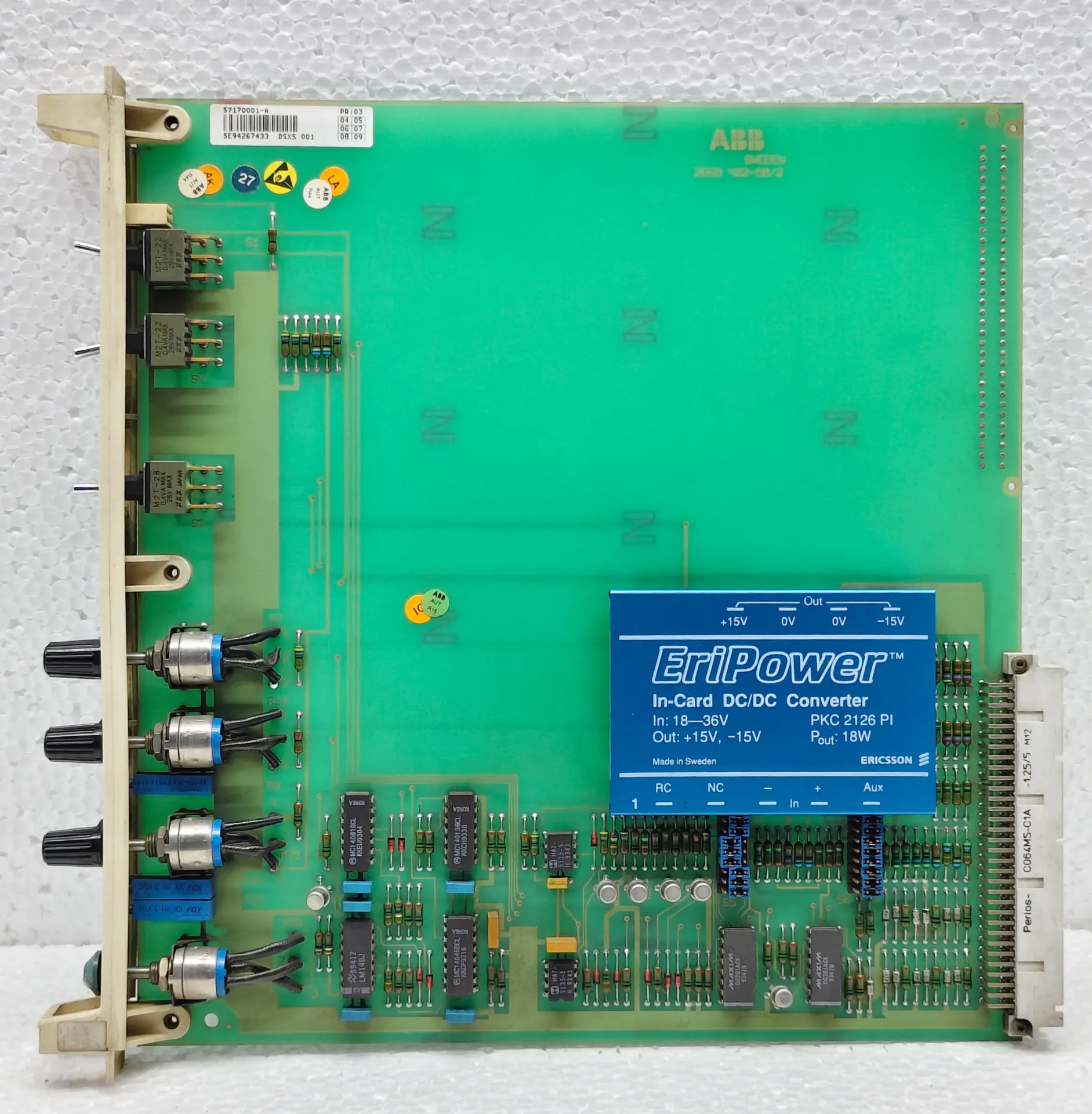 ABB DSXS 001 SIMULATOR MODULE PN: 57170001-A (PCB CARD)